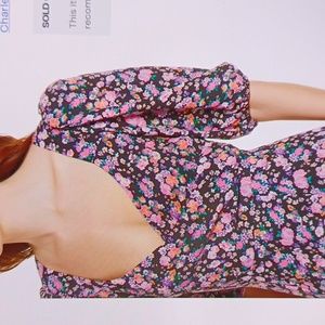 Charles Henry faux wrap Midi dress × small